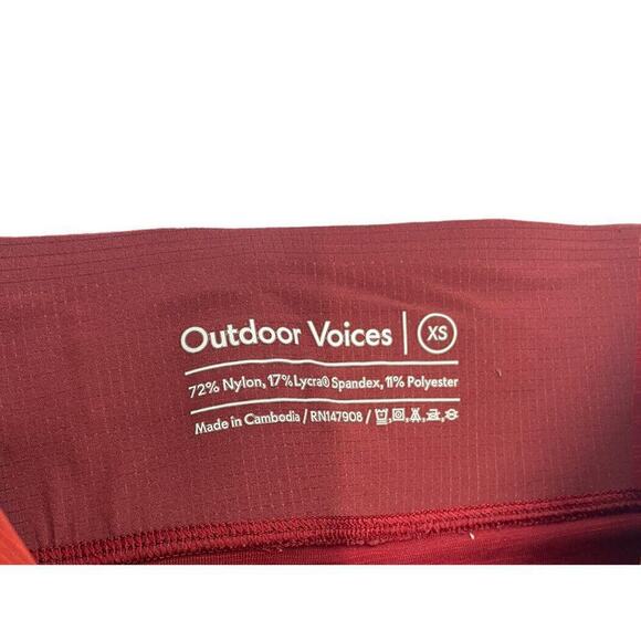 Outdoor Voices Womens Red Orange Ankle Athletic Leggings Size XS Contrast 25" - Picture 6 of 9
